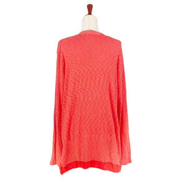 ANTHROPOLOGIE LEFT OF CENTER Evie High-Low Button-Up Orange Cardigan Size L - Picture 6 of 8